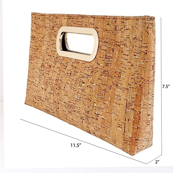 Cork top handle handbag