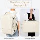 Travel Backpack for Men Women,Beige