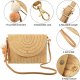 Straw Shoulder Bag Clutch Straw Crossbody Bag Beach Straw Handmade Bag Woven Rattan Bag for Women Envelope Wallet