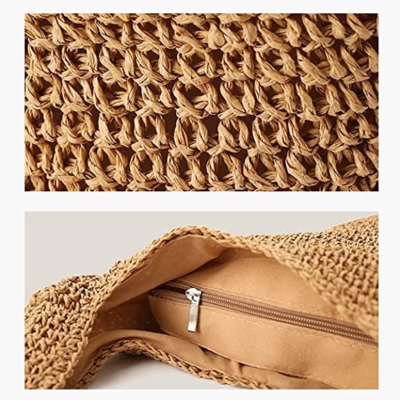 Hand-woven Soft Large Straw Shoulder Bag