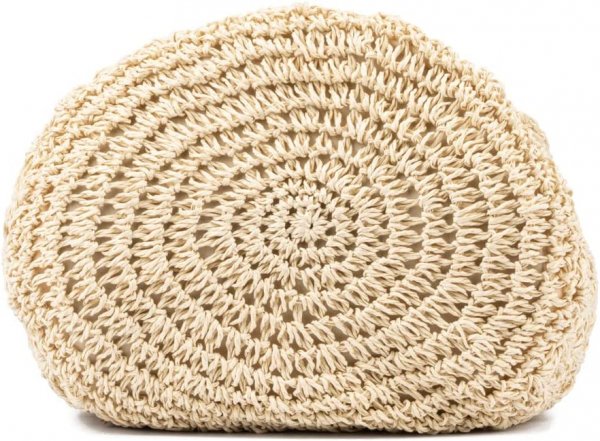 Women's Fashion, Natural Beige Crochet Woven Small Backpack